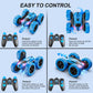 Remote Control Car for Kids Ages 6 12 RC 4WD Stunt Car with LED Lights USB C Batteries Blue