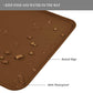 Reopet Waterproof Pet Feeding Mat with Raised Edges, Gray, BPA-Free, Non-Slip for Messy Cats & Dogs, 1-Pack