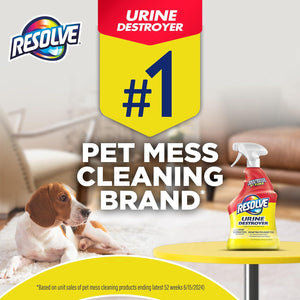 Resolve Urine Destroyer Spray, 32 oz, Pet Stain & Odor Remover, Carpet Cleaner for Dog & Cat Urine