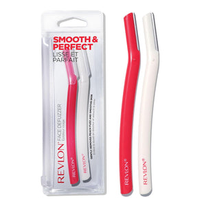 Revlon Face Defuzzers, 2 Count, Stainless Steel Blade, Smooth Skin Tool, Precision Facial Hair Removal & Shaping