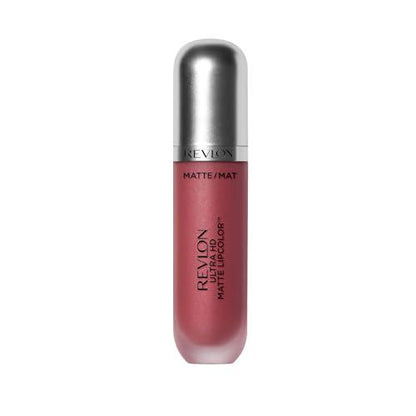 Revlon Ultra HD Matte Lipcolor, 0.2 oz, Pink Devotion 600, Lightweight Velvety Liquid Lipstick for Fuller-Looking Lips