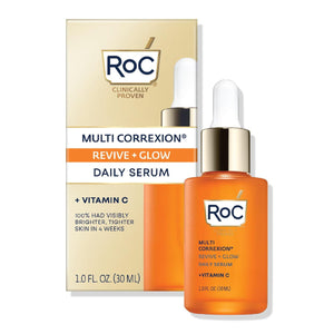 RoC Multi Correxion Revive + Glow Vitamin C Serum, 1 fl oz, Anti-Wrinkle Brightening Daily Skincare Treatment