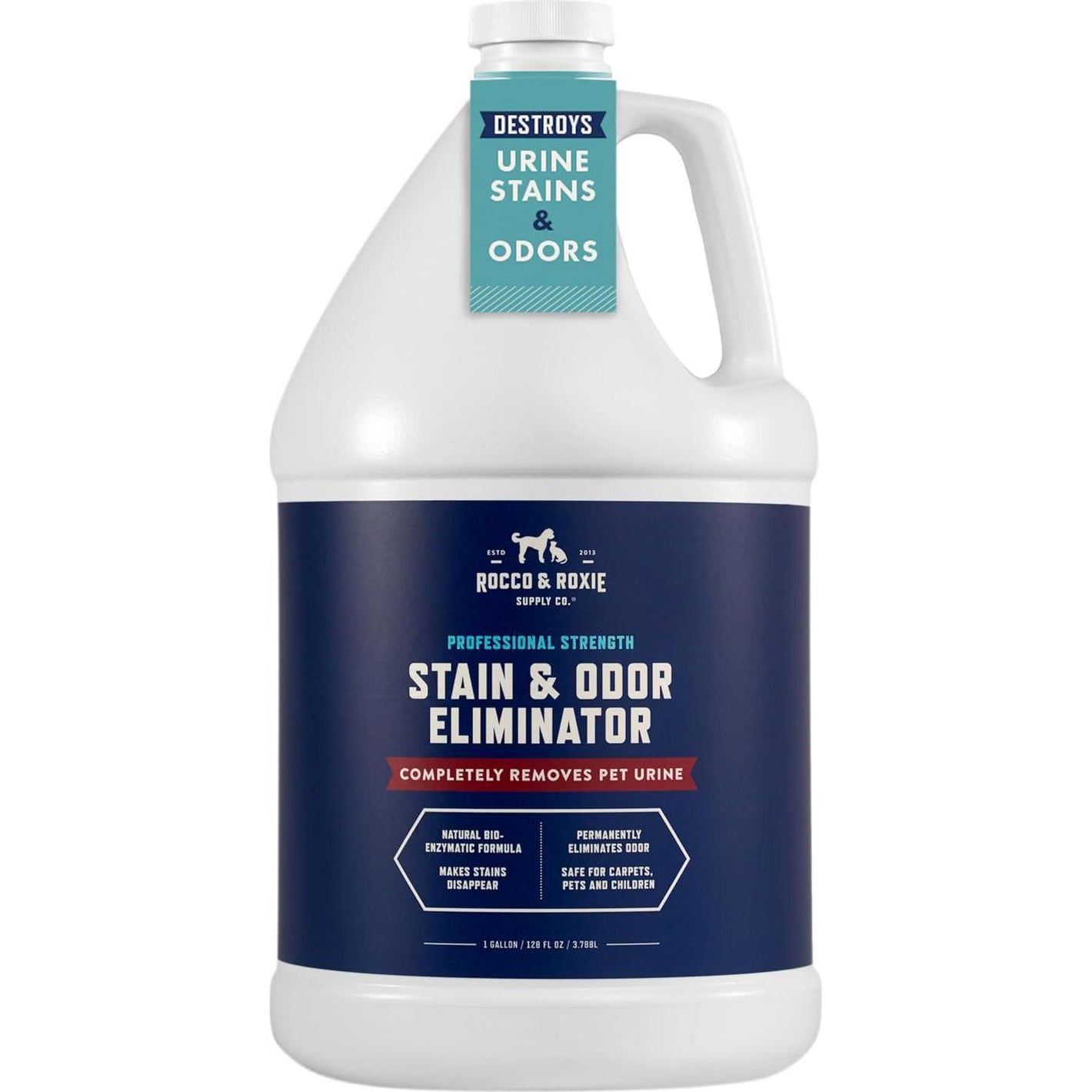 Rocco & Roxie Pet Odor & Stain Eliminator Spray, Enzyme Cleaner for Carpet, Cat & Dog Pee, 32 oz
