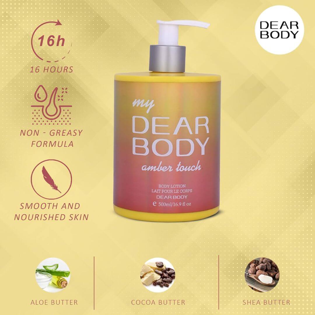 Dear Body Amber Touch Body Lotion 500ml,5060315061764
