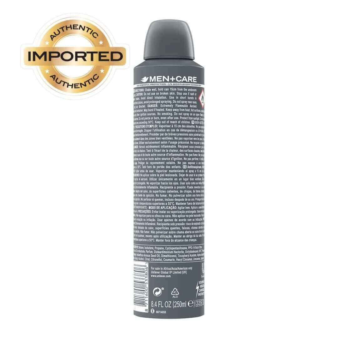 Dove Men +Care Invisible Dry Antiperspirant Spray 250ml,8711600533806