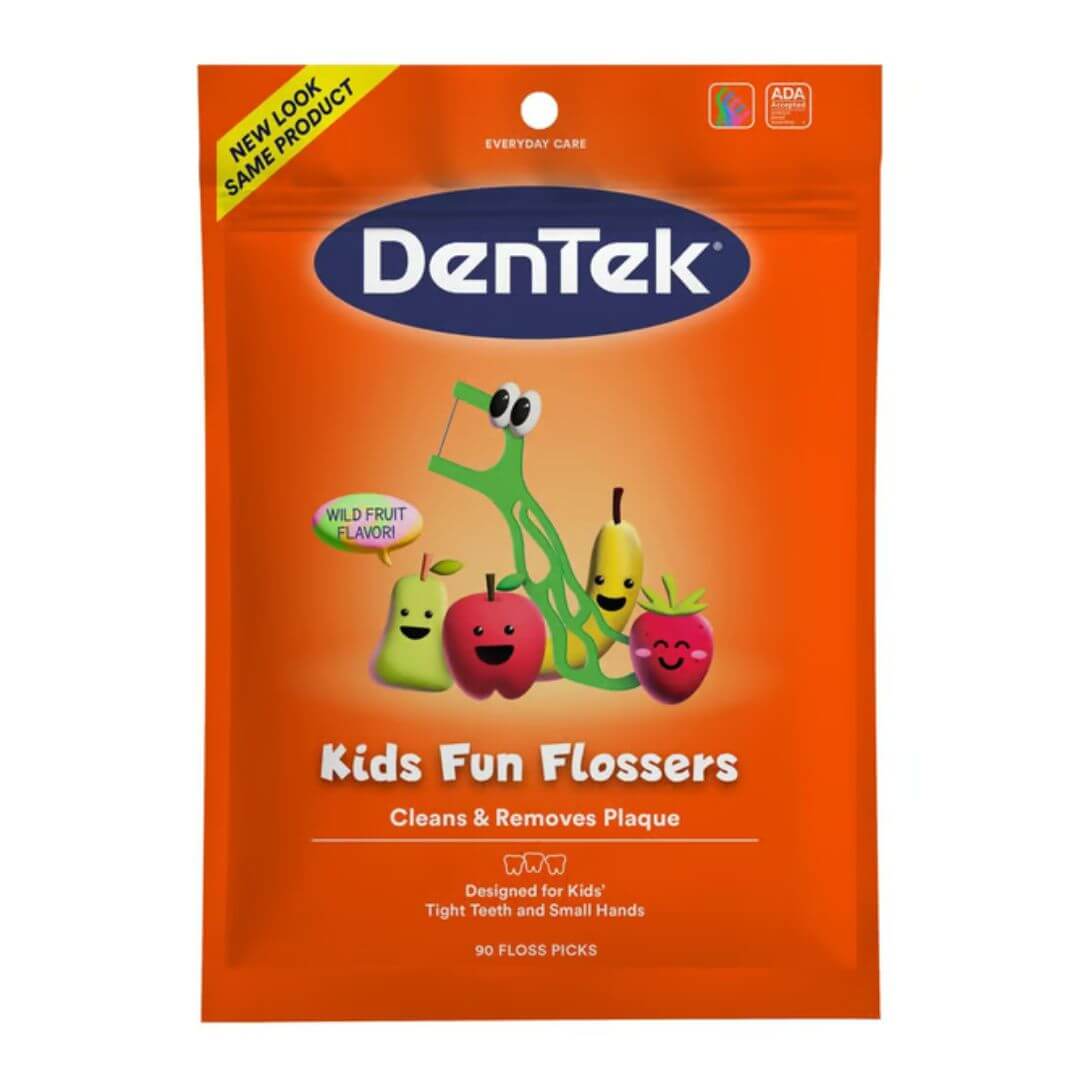 DenTek Kids Fun Flossers Wild Fruit Flavor Floss Picks 90 Count,047701000847