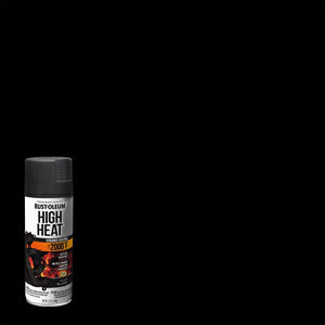 Rust-Oleum 248903 12-Ounce 2000 Degree, Flat Black Automotive High Heat Spray Paint, 12 Ounce (Pack Of 1),020066186296