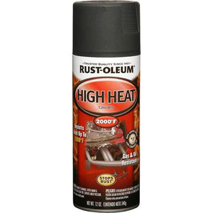 Rust-Oleum 248903-6PK Automotive High Heat Spray Paint, 12 Oz, Flat Black, 6 Pack,