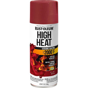 Rust-Oleum 248908 Automotive High Heat Spray Paint, 12 Ounce, Flat Red, 12 Ounce,020066186838