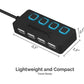 SABRENT 4 Port USB 2.0 Data Hub With Individual LED Lit Power Switches [Charging NOT Supported] For Mac And PC (HB-UMLS),
