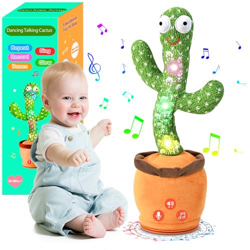 Sanjoin Talking Cactus Baby Toy Repeats Words Sings 120 Songs Volume Control Gift for Babies and Toddlers Boys Girls
