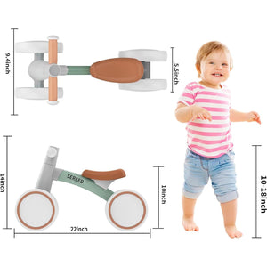 Sereed Baby Balance Bike, 4-Wheel Toddler Bike for 12–24 Months, First Ride On Toy for 1 Year Old Boys & Girls