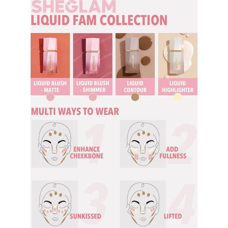 SHEGLAM Color Bloom Liquid Blush Makeup For Cheeks Matte Finish - Love Cake,