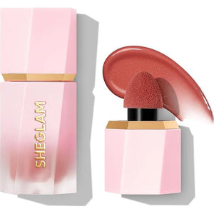 SHEGLAM Color Bloom Dayglow Liquid Blush Makeup For Cheeks Shimmer Finish - Risky Business,