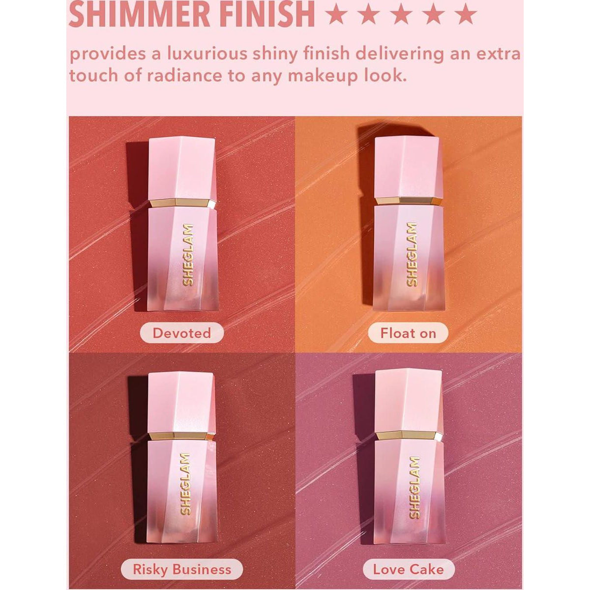SHEGLAM Color Bloom Dayglow Liquid Blush Makeup For Cheeks Shimmer Finish - Devoted,