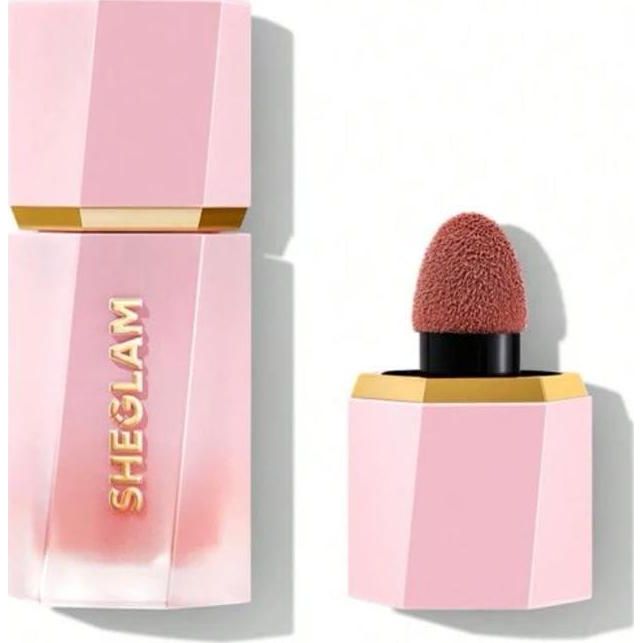 SHEGLAM Makeup - Color Bloom Liquid Blush Matte Finish - Long-wearing Waterproof Gel-Cream Blush With Sponge Tip Applicator (Cutie Pie),