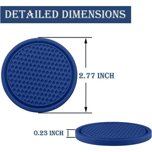 SINGARO Car Cup Coaster, 4PCS Universal Non-Slip Cup Holders Embedded In Ornaments Coaster, Car Interior Accessories, Grey Blue,