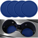 SINGARO Car Cup Coaster, 4PCS Universal Non-Slip Cup Holders Embedded In Ornaments Coaster, Car Interior Accessories, Grey Blue,