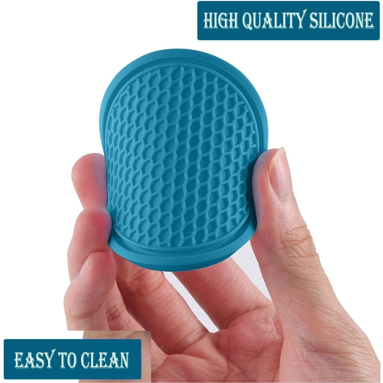 SINGARO Car Cup Coaster, 4PCS Universal Non-Slip Cup Holders Embedded In Ornaments Coaster, Car Interior Accessories, Light Blue,