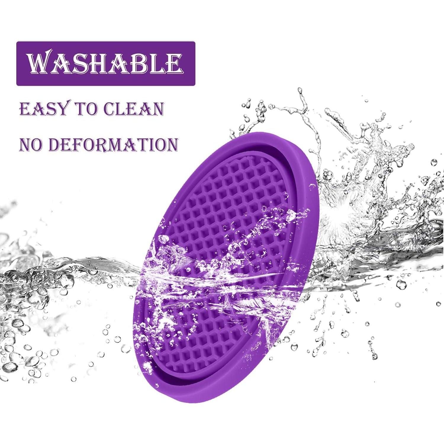 SINGARO Car Cup Coaster, 4PCS Universal Non-Slip Cup Holders Embedded In Ornaments Coaster, Car Interior Accessories, Purple,