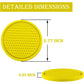 SINGARO Car Cup Coaster, 4PCS Universal Non-Slip Cup Holders Embedded In Ornaments Coaster, Car Interior Accessories, Yellow,