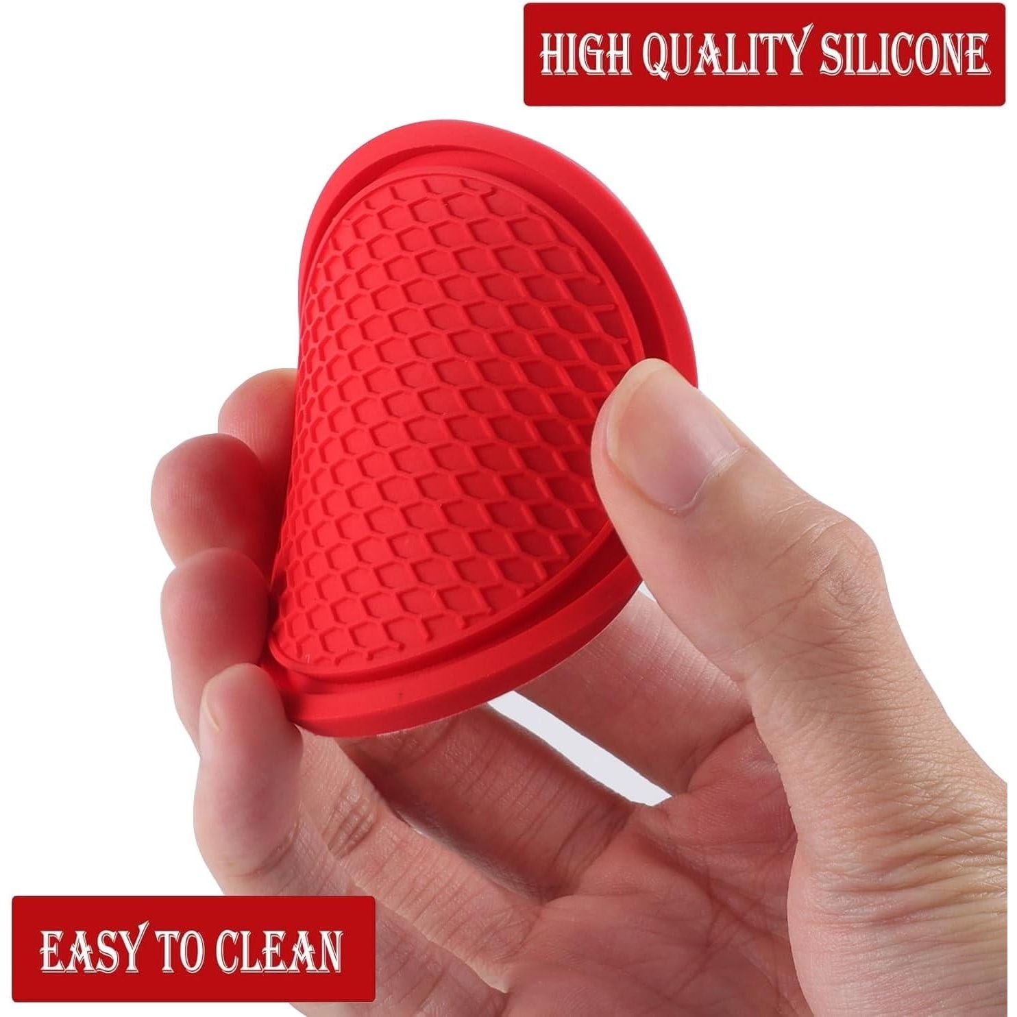 SINGARO Car Cup Coaster, 4PCS Universal Non-Slip Cup Holders Embedded In Ornaments Coaster, Car Interior Accessories, Red,