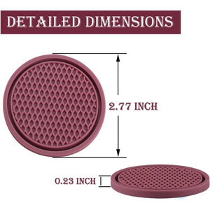 SINGARO Car Cup Coaster, 4PCS Universal Non-Slip Cup Holders Embedded In Ornaments Coaster, Car Interior Accessories, Purple Glow,