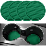 SINGARO Car Cup Coaster, 4PCS Universal Non-Slip Cup Holders Embedded In Ornaments Coaster, Car Interior Accessories, Green,