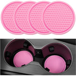 SINGARO Car Cup Coaster, 4PCS Universal Non-Slip Cup Holders Embedded In Ornaments Coaster, Car Interior Accessories, Pink,