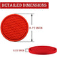 SINGARO Car Cup Coaster, 4PCS Universal Non-Slip Cup Holders Embedded In Ornaments Coaster, Car Interior Accessories, Lava Orange,