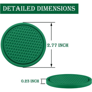 SINGARO Car Cup Coaster, 4PCS Universal Non-Slip Cup Holders Embedded In Ornaments Coaster, Car Interior Accessories, Green,