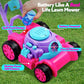 Sloosh Bubble Lawn Mower Toddler Toy Pink Summer Outdoor Push Bubble Machine for Preschool Boys and Girls Ages 3 and Up