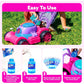 Sloosh Bubble Lawn Mower Toddler Toy Pink Summer Outdoor Push Bubble Machine for Preschool Boys and Girls Ages 3 and Up