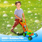 Sloosh Bubble Lawn Mower Blue Toddler Bubble Machine Outdoor Push Toy for Kids Birthday Gifts