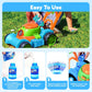 Sloosh Bubble Lawn Mower Blue Toddler Bubble Machine Outdoor Push Toy for Kids Birthday Gifts