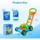 Sloosh Bubble Lawn Mower Blue Toddler Bubble Machine Outdoor Push Toy for Kids Birthday Gifts