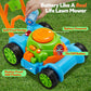 Sloosh Bubble Lawn Mower Blue Toddler Bubble Machine Outdoor Push Toy for Kids Birthday Gifts