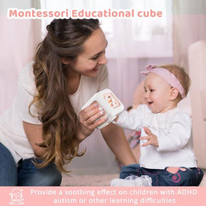 Socbtnso Busy Cube Montessori Sensory Toy for Toddlers 1 Year Old Girl Fine Motor Travel Learning Toy