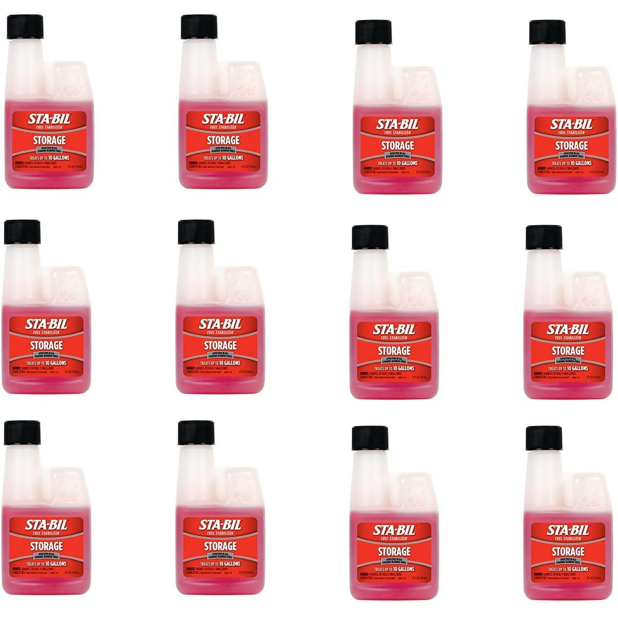 STA-BIL Storage Fuel Stabilizer | Keeps Fuel Fresh For 24 Months, Prevents Corrosion, Gasoline Treatment Fuel Additive That Protects Fuel System, Gas Stabilizer For Fuel Storage, 4 Oz (12 Pack),Does not Apply