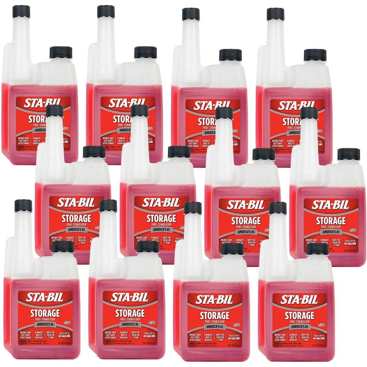 STA-BIL Storage Fuel Stabilizer | Keeps Fuel Fresh For 24 Months, Prevents Corrosion, Gasoline Treatment Fuel Additive That Protects Fuel System, Gas Stabilizer For Fuel Storage, 4 Oz (12 Pack),Does not Apply
