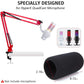 SUNMON Hyper X QuadCast Boom Arm - Upgraded Red Boom Arm For HyperX QuadCast With QuadCast Windscreen, Sound Insulation And Noise Reduction, HyperX QuadCast Microphone Arm With 3/8 To 5/8 Adapter,