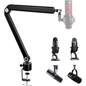 SUNMON Mic Stand Boom Arm - Microphone Arm Compatible With HyperX QuadCast, 360° Rotation Microphone Stand, Weighted Metal Mic Boom Arm For HyperX QuadCast,Blue Yeti,Shure MV7,Rode And Most Gaming,