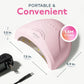 SUNUV SUNUV 48W UV Light For Gel Nails, UV Dryer For Gel Polish With 3 Timer Settings Professional LED Nail Lamp Art Tools Auto Sensor SUNone Pink