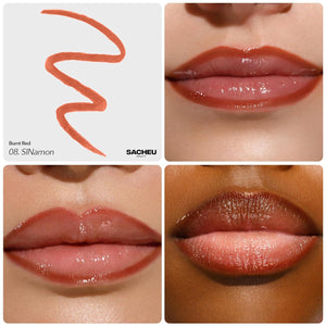 Sacheu Sacheu Lip Liner Stay-N - Peel Off Lip Stain. Long Lasting Matte Lip Tattoo, Transfer Proof Lipstain Infused With Hyaluronic Acid And Vitamin E, For All Skin Types. Vegan And Cruelty-Free, SINamon