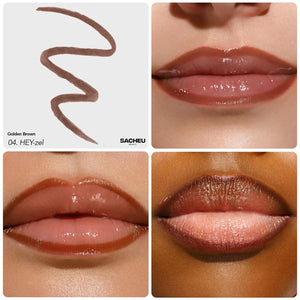 Sacheu Sacheu Lip Liner Stay-N - Peel Off Lip Stain. Long Lasting Matte Lip Tattoo, Transfer Proof Lipstain Infused With Hyaluronic Acid And Vitamin E, For All Skin Types. Vegan And Cruelty-Free, HEY-zel