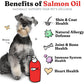 Salmon Oil Supplement for Dogs and Cats 8 oz Omega 3 Fish Oil for Skin Coat Joints Allergies Defense