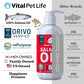Salmon Oil Supplement for Dogs and Cats 8 oz Omega 3 Fish Oil for Skin Coat Joints Allergies Defense