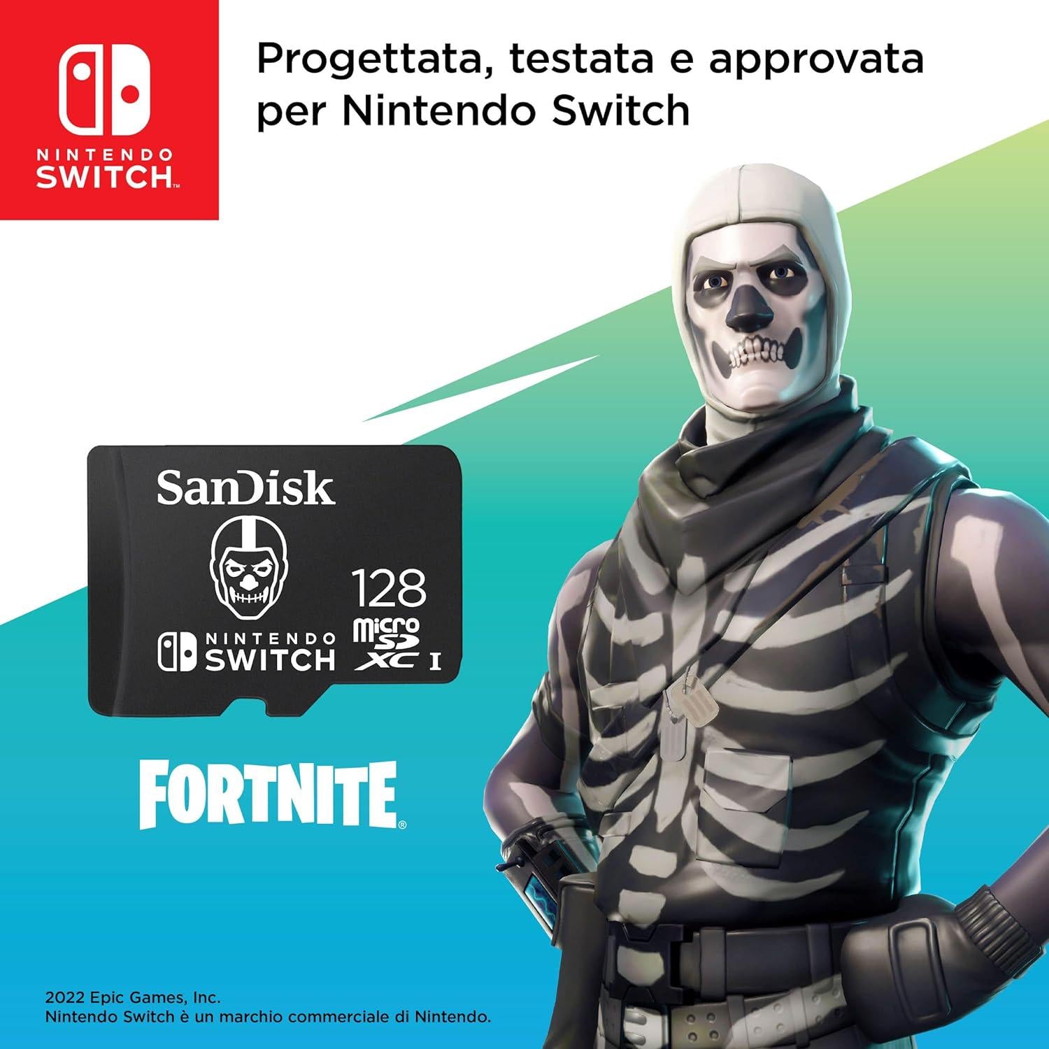 SanDisk 128GB MicroSDXC Card Licensed For Nintendo Switch, Fortnite Edition - SDSQXAO-128G-GN6ZG,619659199739