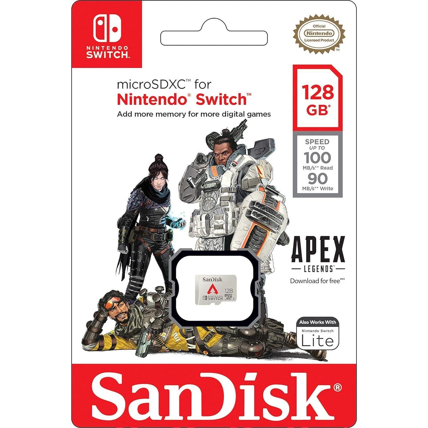 SanDisk 128GB MicroSDXC Card Licensed For Nintendo Switch, Apex Legends Edition - SDSQXAO-128G-GN6ZY,619659187187