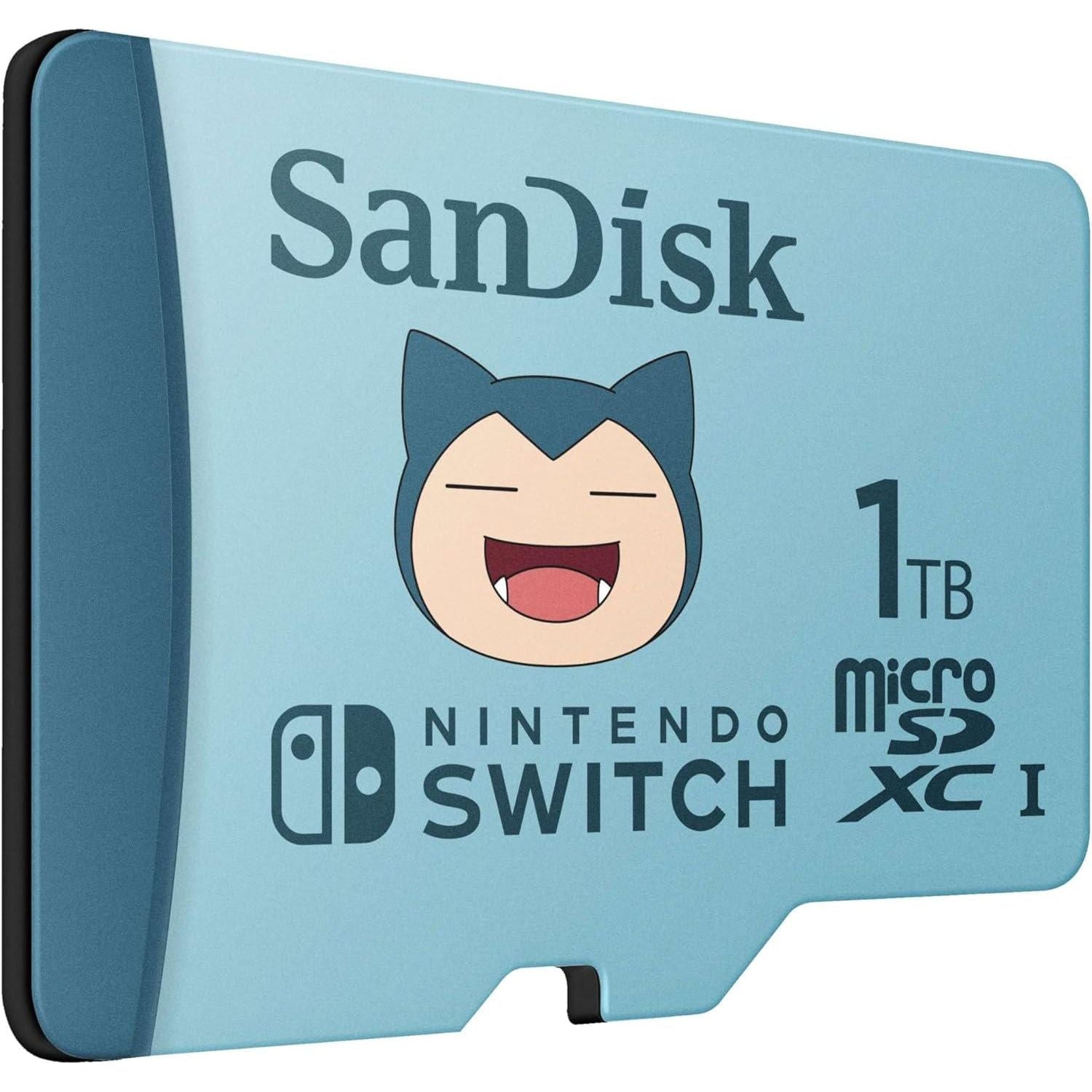 SanDisk 1TB MicroSDXC Card Licensed For Nintendo-Switch, Pokémon Snorlax Edition - SDSQXAO-1T00-GN6ZK,619659211547